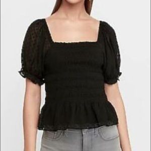 Express Square Neck Puff Sleeve Top